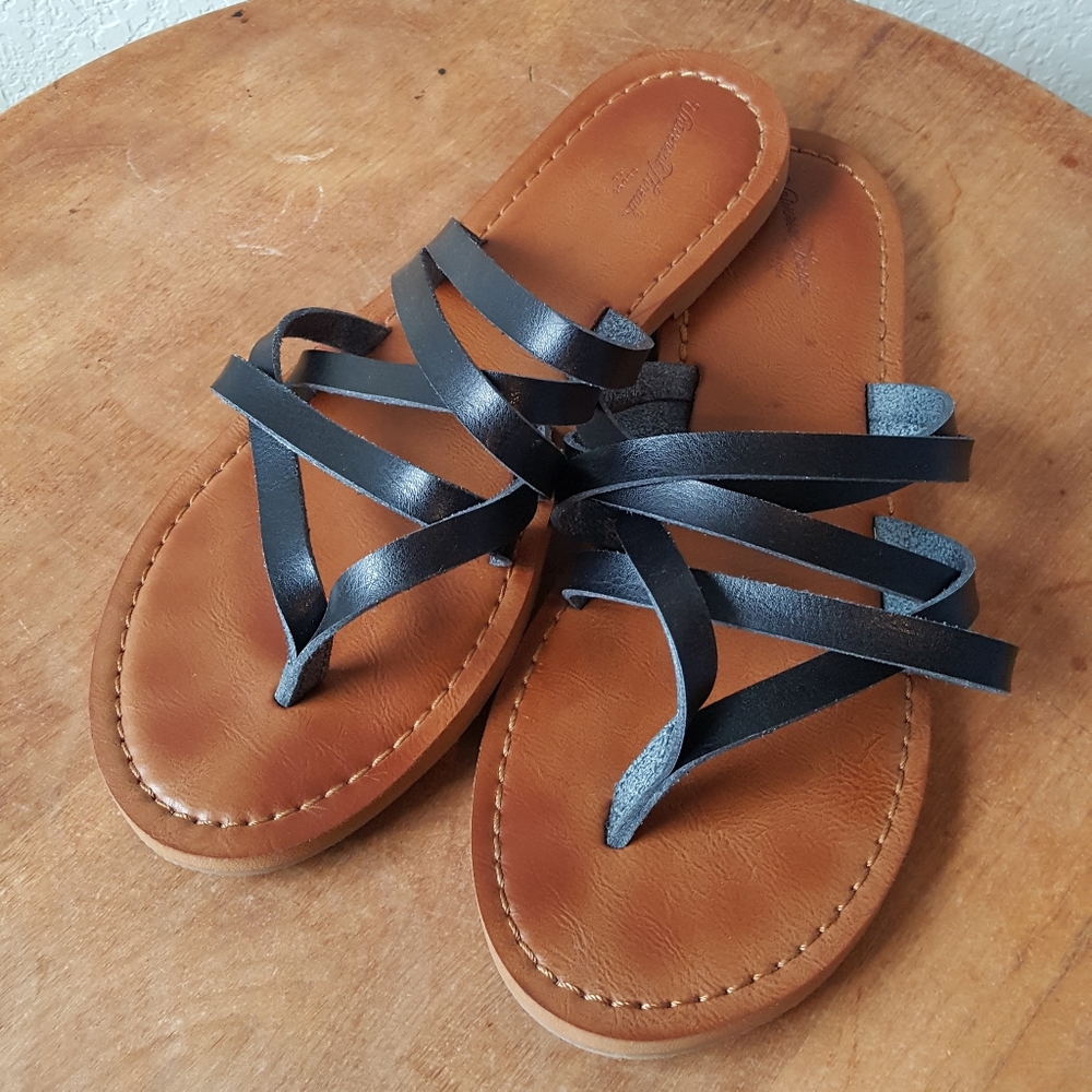 Black strappy sandals